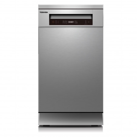 Mașină de spălat vase Toshiba DW-10F2EE(S), Clasa D, 10 seturi, 6 programe, AquaStop, 1/2 încărcare, Inox