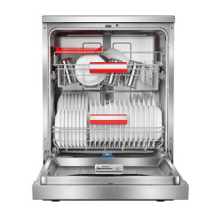 Mașină de spălat vase Toshiba DW-10F2EE(S), Clasa D, 10 seturi, 6 programe, AquaStop, 1/2 încărcare, Inox