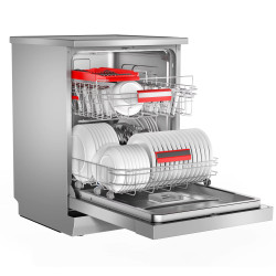 Mașină de spălat vase Toshiba DW-10F2EE(S), Clasa D, 10 seturi, 6 programe, AquaStop, 1/2 încărcare, Inox