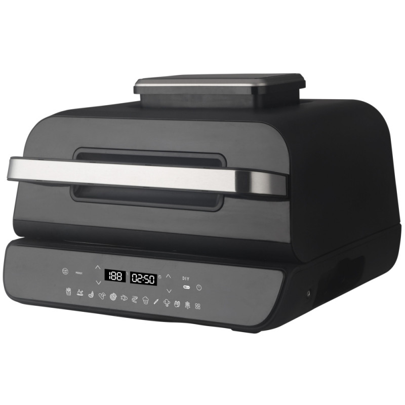 Oliver Voltz OV51015K 12-in-1 Multifunctional Grill, 1800W, 4 Accessories, Smart Sensor, Timer, LED, Air Fryer, Black