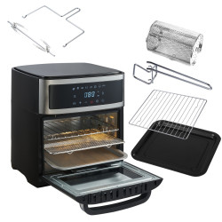 Resigilat: Friteuza/cuptor cu aer cald Air Fryer Adler AD 6309, 2500W, 13 L, 8 programe, Start intarziat, Inox/Negru