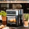 Разопакован: Фритюрник-фурна без мазнина Air Fryer Adler AD 6309, 2500W Max, 13 литра, 8 програми, Кошница, Черен/сребрист