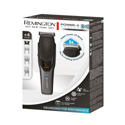 Remington Power X6 HC6000 Hair Clipper, 0.5–35 mm, 90-minute battery life, stainless steel blades, LED display, Gray/Blue