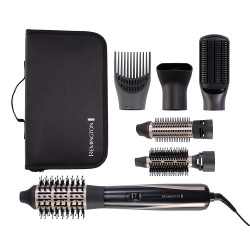 Четка за сушене и стилизиране Remington Blow Dry and Style AS7700, 1200W, Керамично покритие, Cool Shot, Черен/Бежов