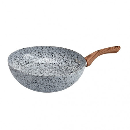 Oliver Voltz Siena OV51320J26H Frying Pan, 26 cm, Marble Coating, Induction, Gray