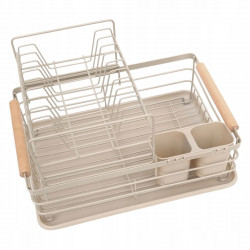 Kinghoff KH 1799 Dish Rack, 2 tiers, Cutlery Holder, Beige