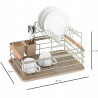 Kinghoff KH 1799 Dish Rack, 2 tiers, Cutlery Holder, Beige