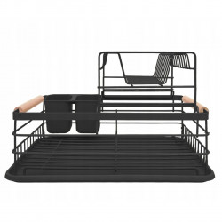 Kinghoff KH 1796 Dish Rack, 2 tiers, Cutlery Holder, Black