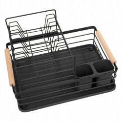 Kinghoff KH 1796 Dish Rack, 2 tiers, Cutlery Holder, Black
