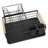 Kinghoff KH 1796 Dish Rack, 2 tiers, Cutlery Holder, Black