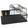 Kinghoff KH 1796 Dish Rack, 2 tiers, Cutlery Holder, Black