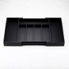 Organizator tacamuri din bambus Kinghoff KH 1745, 100% bambus, Constructie durabila, Negru