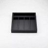 Organizator tacamuri din bambus Kinghoff KH 1745, 100% bambus, Constructie durabila, Negru