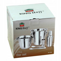Kinghoff KH 1389 Cocktail Set, 4 pieces, Measuring Cup, Bar Tongs, Stainless Steel