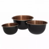 Klausberg KB 7394 Deep Bowl Set, 5 L, 3 L, 1.6 L, Polished, Stainless Steel/Copper