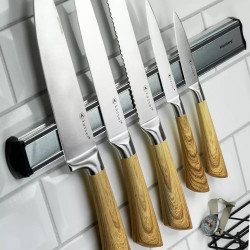 Klausberg KB 7247 Magnetic Knife Holder, 38.5 cm, Stainless Steel/Black