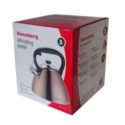 Klausberg KB 7209 Kettle, 3 liters, Induction, Whistling, Bronze
