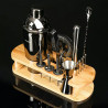 Klausberg KB 7584 Cocktail Set, 17 pieces, Bamboo Stand, Graphite