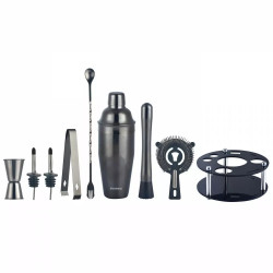 Klausberg KB 7581 Shaker Set with Accessories, 10-Piece Set, Stand, 720 ml, Graphite