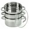 Oala dubla de gatit cu aburi Klausberg KB 7142, 22 cm, 4 L, 5 piese, Inductie, Inox