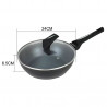 Klausberg KB 7691 Deep Frying Pan, 24 cm, Marble Coating, Induction, Black