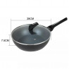 Klausberg KB 7692 Deep Frying Pan, 28 cm, Marble Coating, Induction, Black