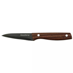 Klausberg KB 7616 Knife Set with Stand, 6-piece, Stainless Steel, Brown/Gray