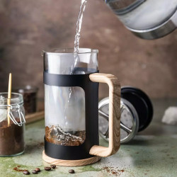 Infuzor pentru ceai/cafea Klausberg KB 7679, 350 ml, Sticla, Negru/Maro