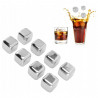 Klausberg KB 7651 Stainless Steel Ice Cubes with Tongs and Holder, 8-piece set, Reusable, Stainless Steel