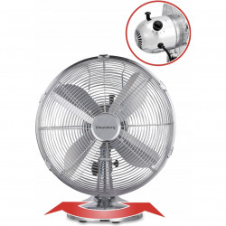 Ventilator de masa Klausberg KB 7538, 40 cm, 55 W, Otel inoxidabil, Oscilatie, 3 viteze, Inox