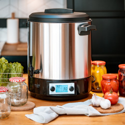 Adler AD 4496 Canning Sterilizer, 2600W, 28 L, 30–100°C, Timer Display, Stainless Steel