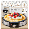 Adler AD 3058 Pancake Maker, 1600W, 30 cm, Accessories Included, Black/Stainless Steel