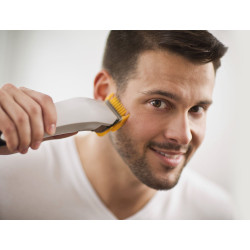 Remington ColourCut HC5035 E51 Hair Clipper, 14-piece set, 0.5–25 mm, White/Gray