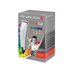 Машинка за подстригване Remington ColourCut HC5035 E51, 14 части, 0.5-25мм, Бял/сив