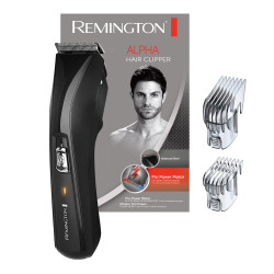 Clipper Remington Alpha HC5150, Ασύρματο, 2 χτένες από 1 έως 42 mm, Μαύρο