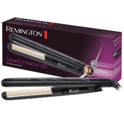 Placa de par Remington S3500 Straight, Incalzire in 15 secunde, Ceramica, Turmalina, 230C, Negru