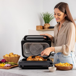 Oliver Voltz OV51015K 12-in-1 Multifunctional Grill, 1800W, 4 Accessories, Smart Sensor, Timer, LED, Air Fryer, Black