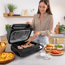 Oliver Voltz OV51015K 12-in-1 Multifunctional Grill, 1800W, 4 Accessories, Smart Sensor, Timer, LED, Air Fryer, Black