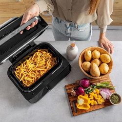 Oliver Voltz OV51015K 12-in-1 Multifunctional Grill, 1800W, 4 Accessories, Smart Sensor, Timer, LED, Air Fryer, Black