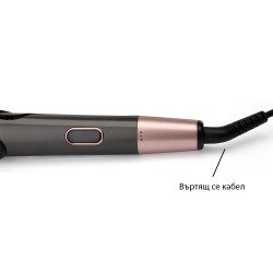 Placă de îndepărtat părul Remington S6606 Curl and Straight Confidence, 150-230C, ceramică / turmalină, plăci curbate, negru / roz