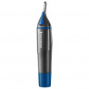 Remington Nano Series NE3850 Nose and Ear Trimmer, 2 Heads, Rotating, Rounded Tip, Black/Blue