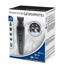 Remington PG2000 G2 Graphite Comb Trimmer, Self-sharpening blades with graphite coating, 40-minute runtime, LED indicator, Black