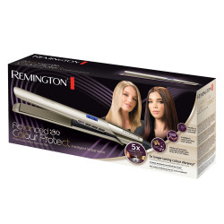 Πρέσα μαλλιών Remington S8605 Advanced Color Protect, 230C, Κεραμική επίστρωση εμπλουτισμένη με έλαιο καριτέ και U.V. φίλτρα, Γρήγορη θέρμανση, Χρυσό