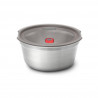 Black+Blum Meal Prep Food Container FBSS-BL-L017, 950 ml, Round, Oven-safe, BPA-free, Stainless steel, Gray/Red