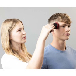 Remington Easy Fade Pro HC550 Hair Clipper, Waterproof, 120-Minute Battery Life, Stainless Steel Blades, 19 Attachments, Black/Blue