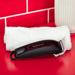 Remington Easy Fade Pro HC550 Hair Clipper, Waterproof, 120-Minute Battery Life, Stainless Steel Blades, 19 Attachments, Black/Blue