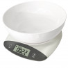 Rosberg R51651Q Kitchen Scale with Bowl, Up to 5 kg, Includes 2 AAA Batteries, LED Display, Gray