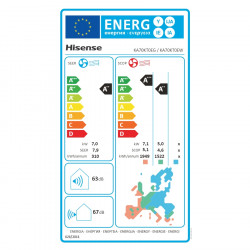 Aparat de aer conditionat Hisense Energy SE KA70KT0E, 24000 BTU, A++/A++, Pana la 38 m², Auto-diagnosticare, Mod silentios, Alb