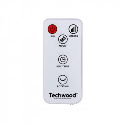 Techwood TVC-981T Tower Fan, 40W, Oscillation, 3 Speeds, Timer, White
