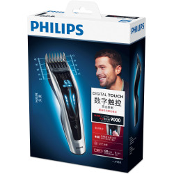 Clipper Philips HC9450/15, baterie Li-ion, 0,5-42 mm, 400 nivele, lame din titan, negru/argintiu